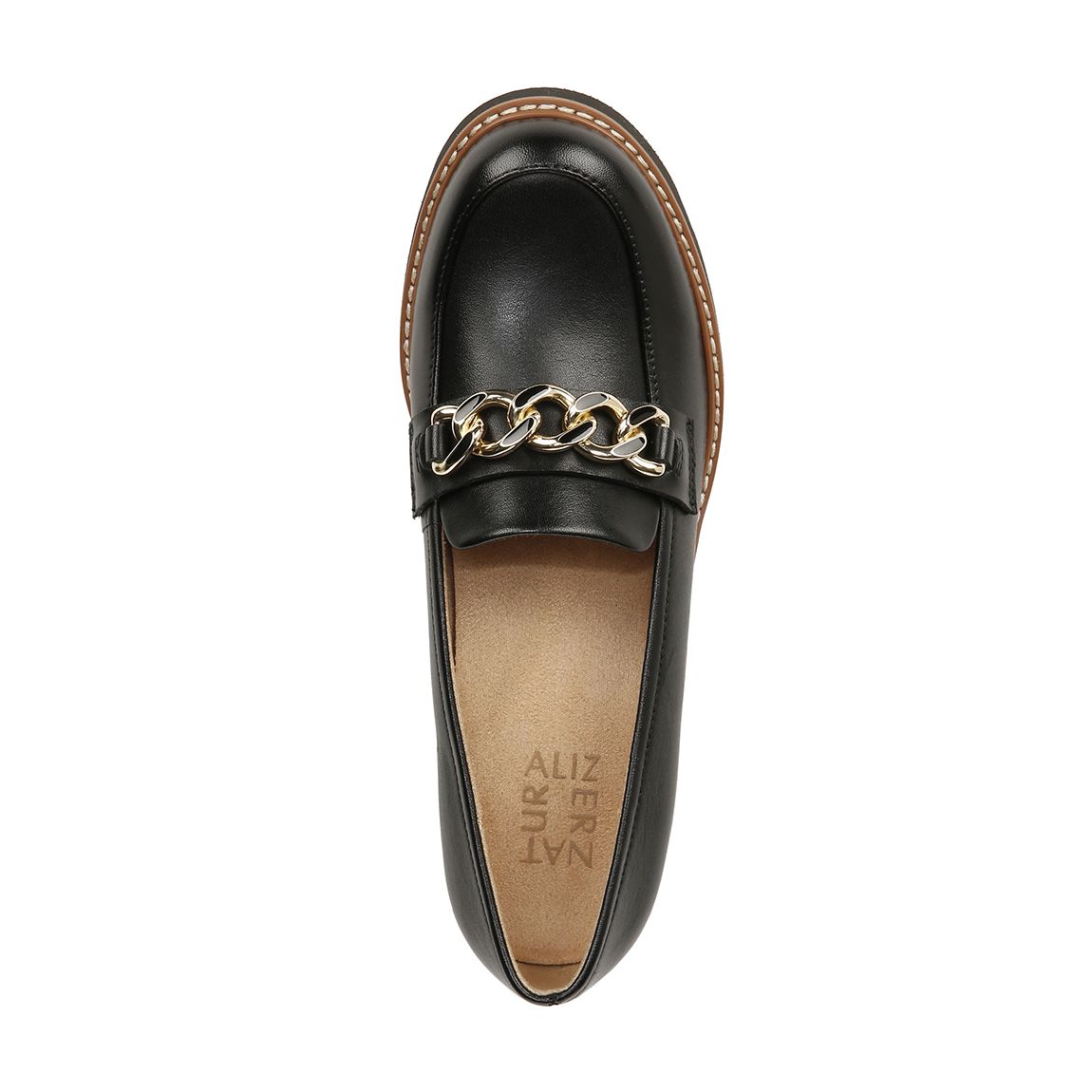 Black Leather Desi Loafer