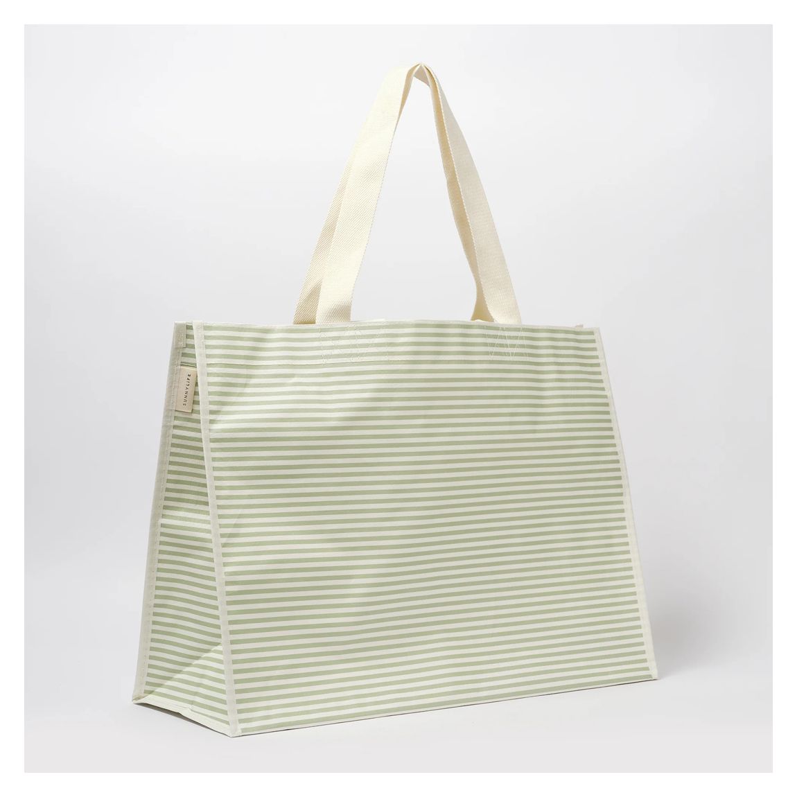 Carryall Beach Bag La Palma, Sage Stipe main product photo