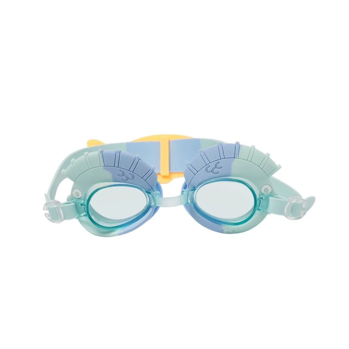 Kids Swim Goggles Finn the Fish, Aqua Blue main product photo
