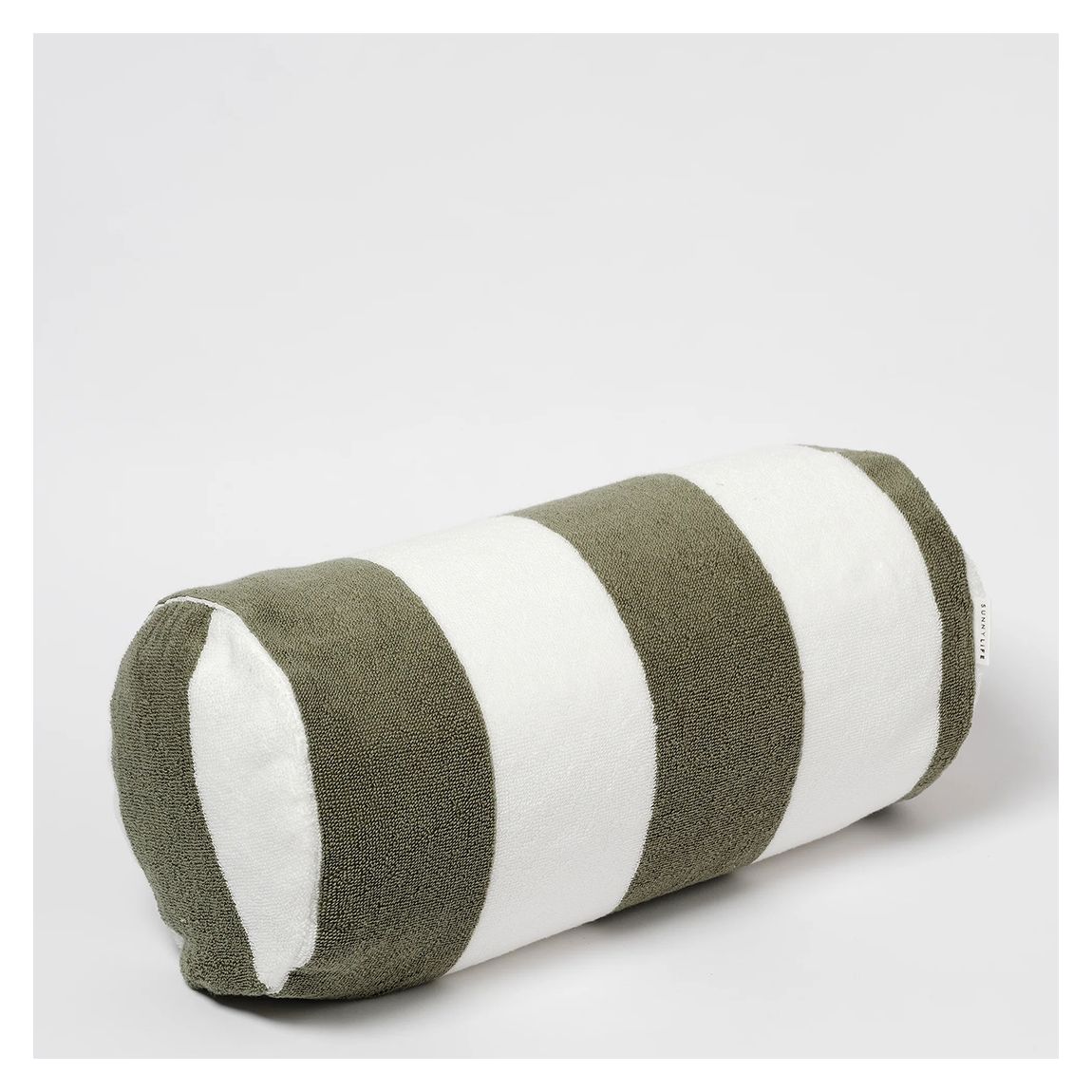 Inflatable Beach Pillow The Vacay, Olive Stripe main product photo