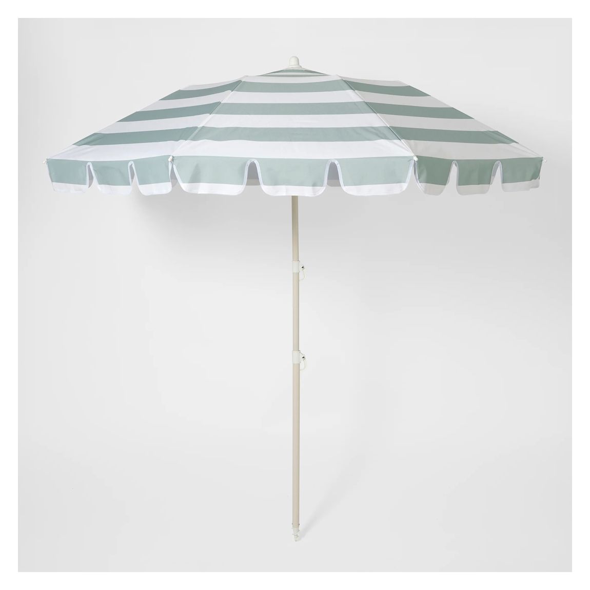 Compact Beach Umbrella La Palma, Sage Stripe main product photo