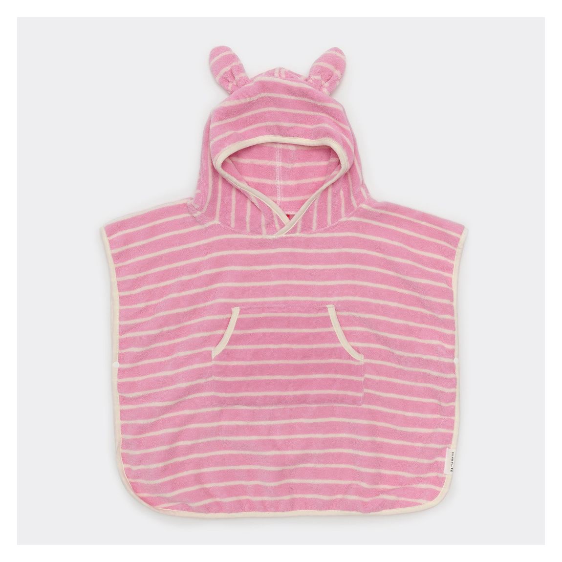 Kids Character Hooded Towel Cotton Candy, Pink Stripe main product photo