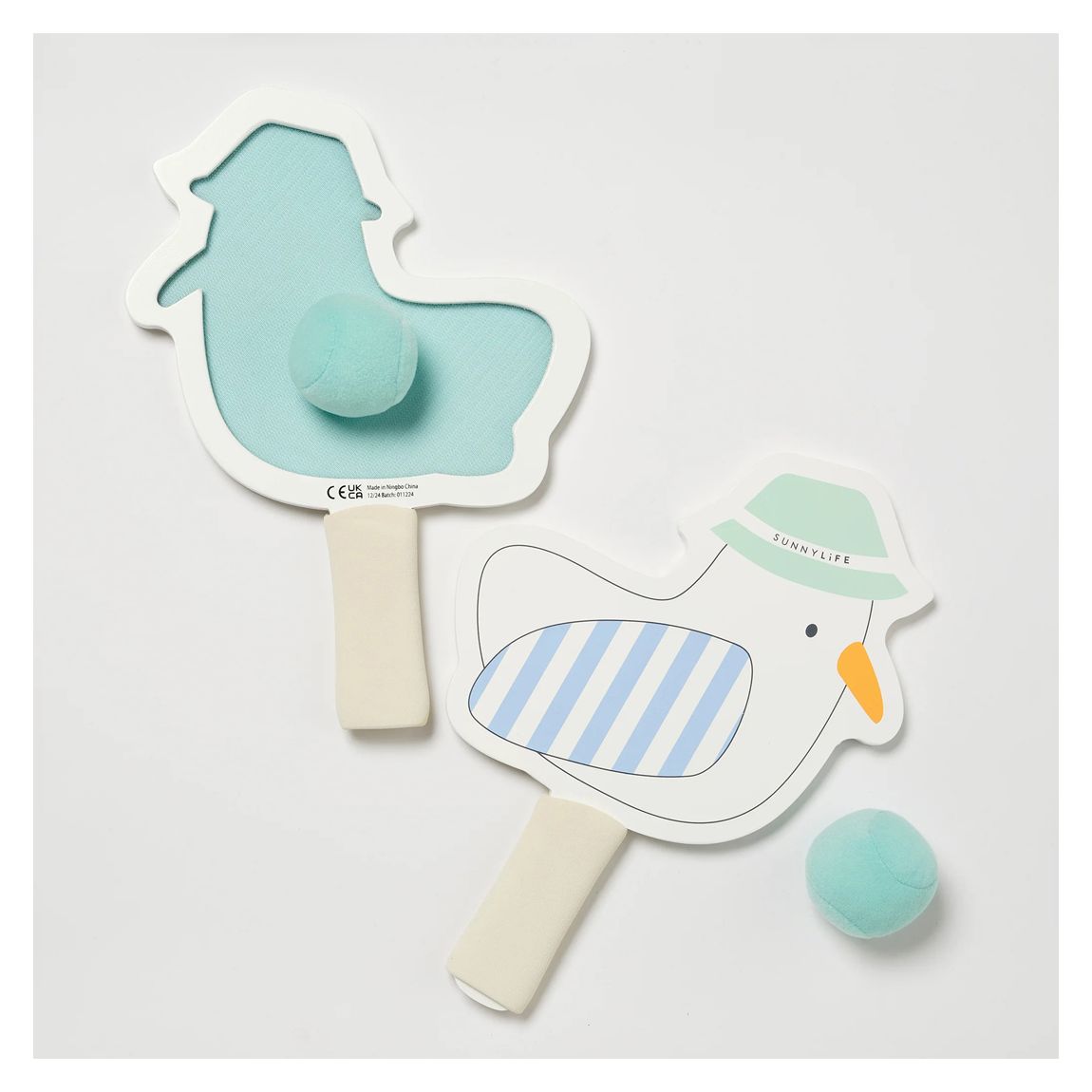 Kids Velcro Beach Bats Sid the Seagull, Blue Stripe main product photo