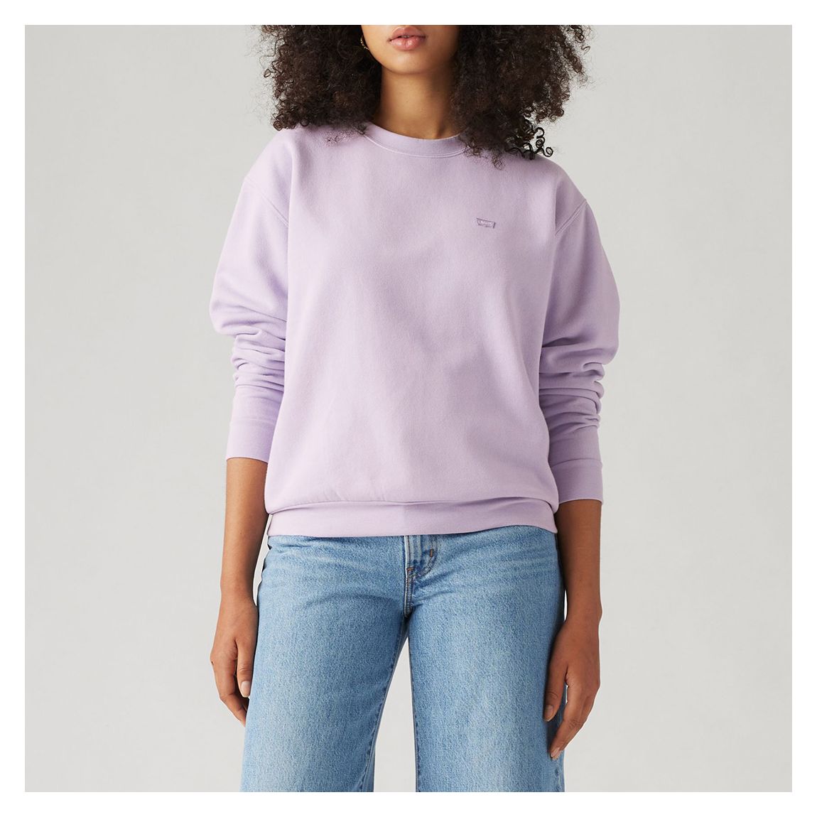 Lilac Relaxed Embroidered Sweatshirt main product photo