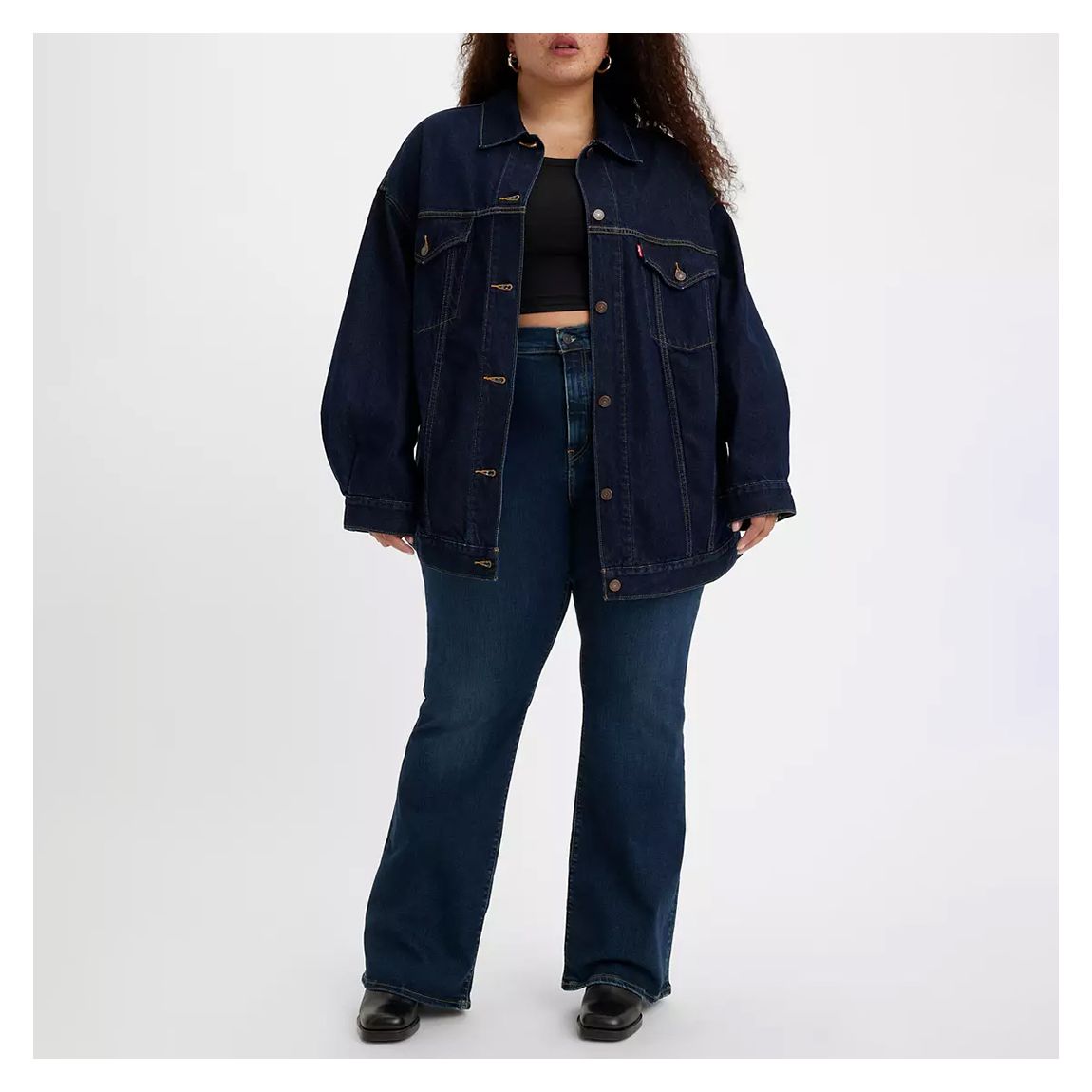 Plus Dark Blue 726™ Flare Stretch Jeans main product photo