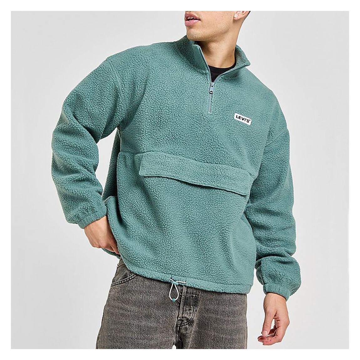 Blue 1/2 Zip Sherpa Fleece main product photo