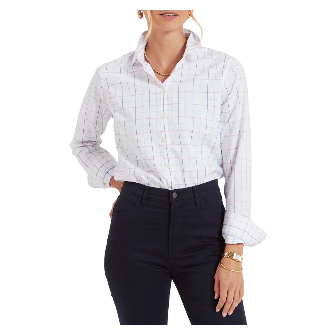White Check Print Blakeney Shirt main product photo