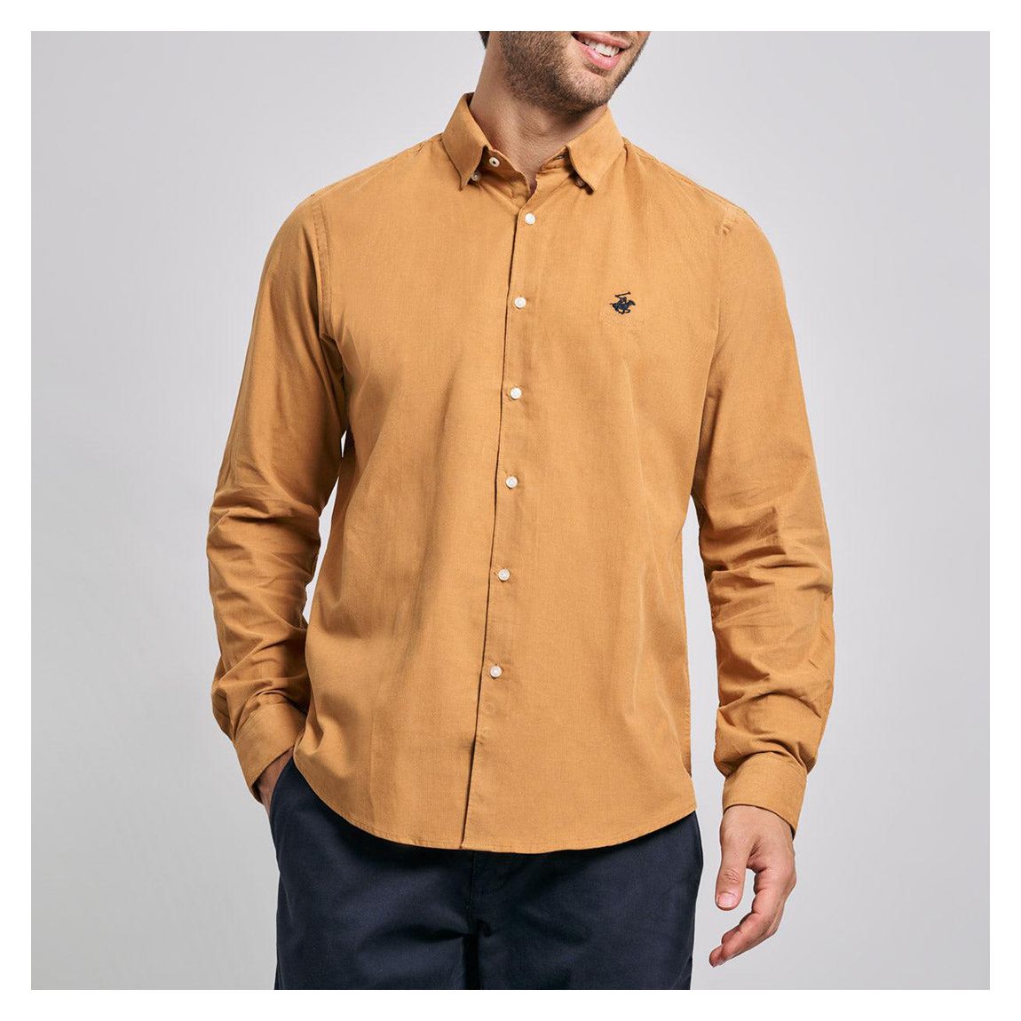 Camel Button Down Corduroy Shirt main product photo