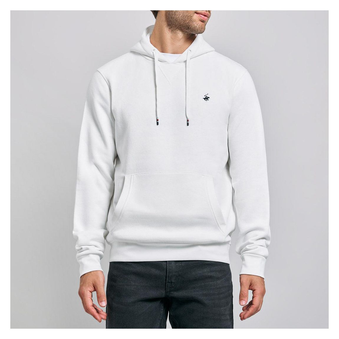 White Polo Pony Hoodie main product photo