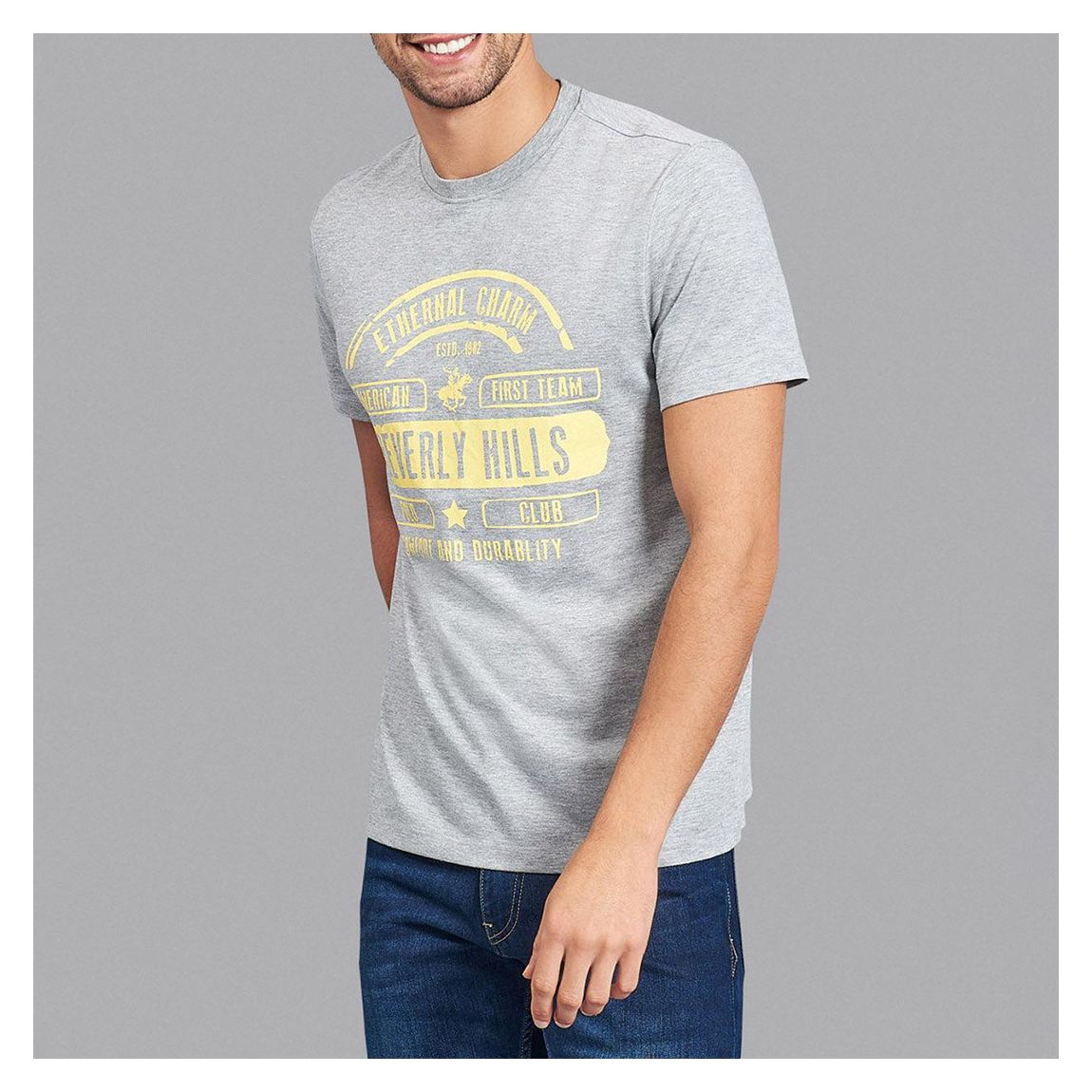 Grey Eternal Charm Logo Cotton T-Shirt main product photo