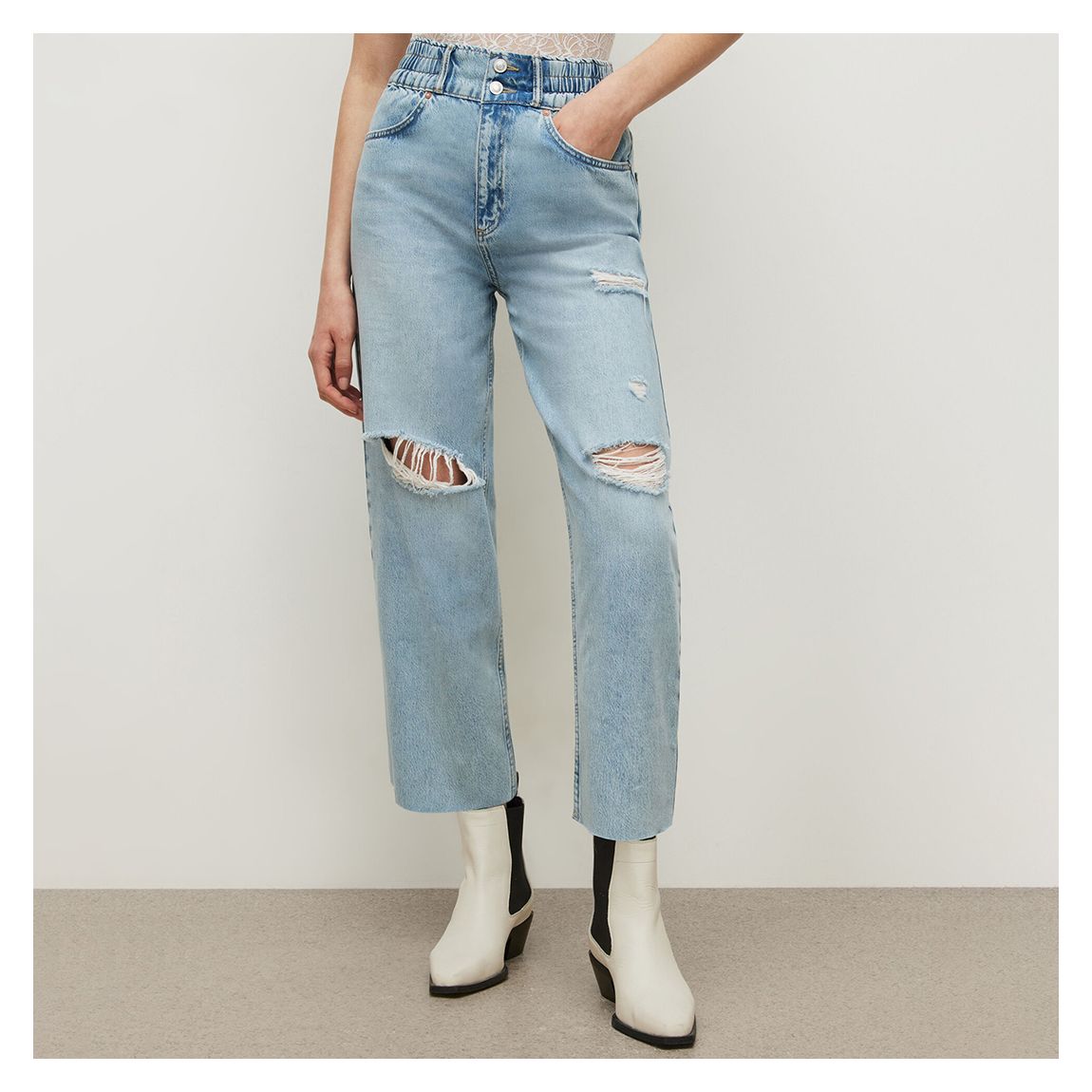 Light Blue Hailey Distressed Jeans main product photo