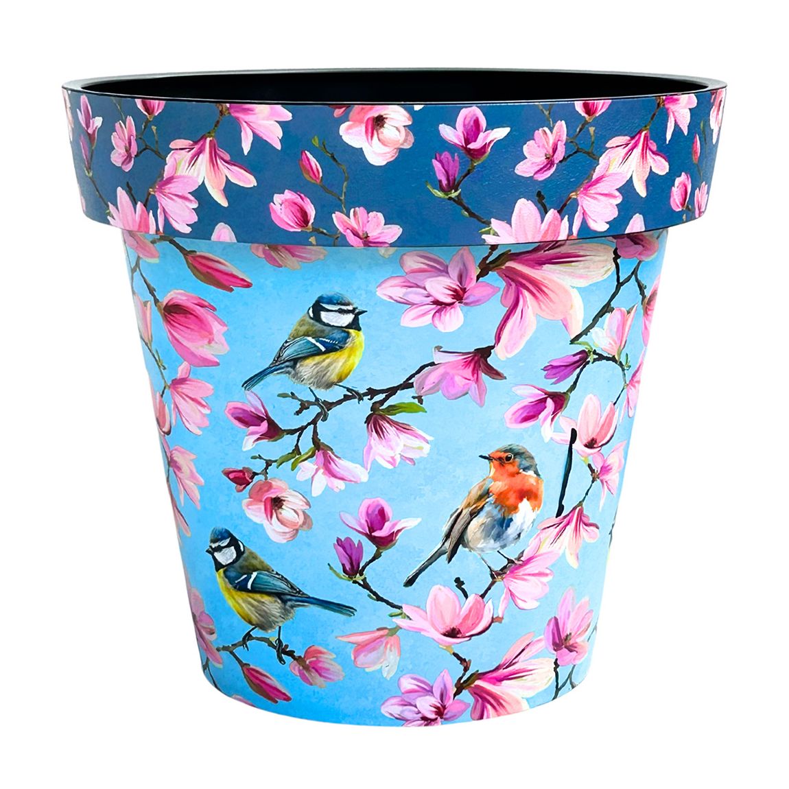 38cm Zest Pot Watercolor Birds main product photo