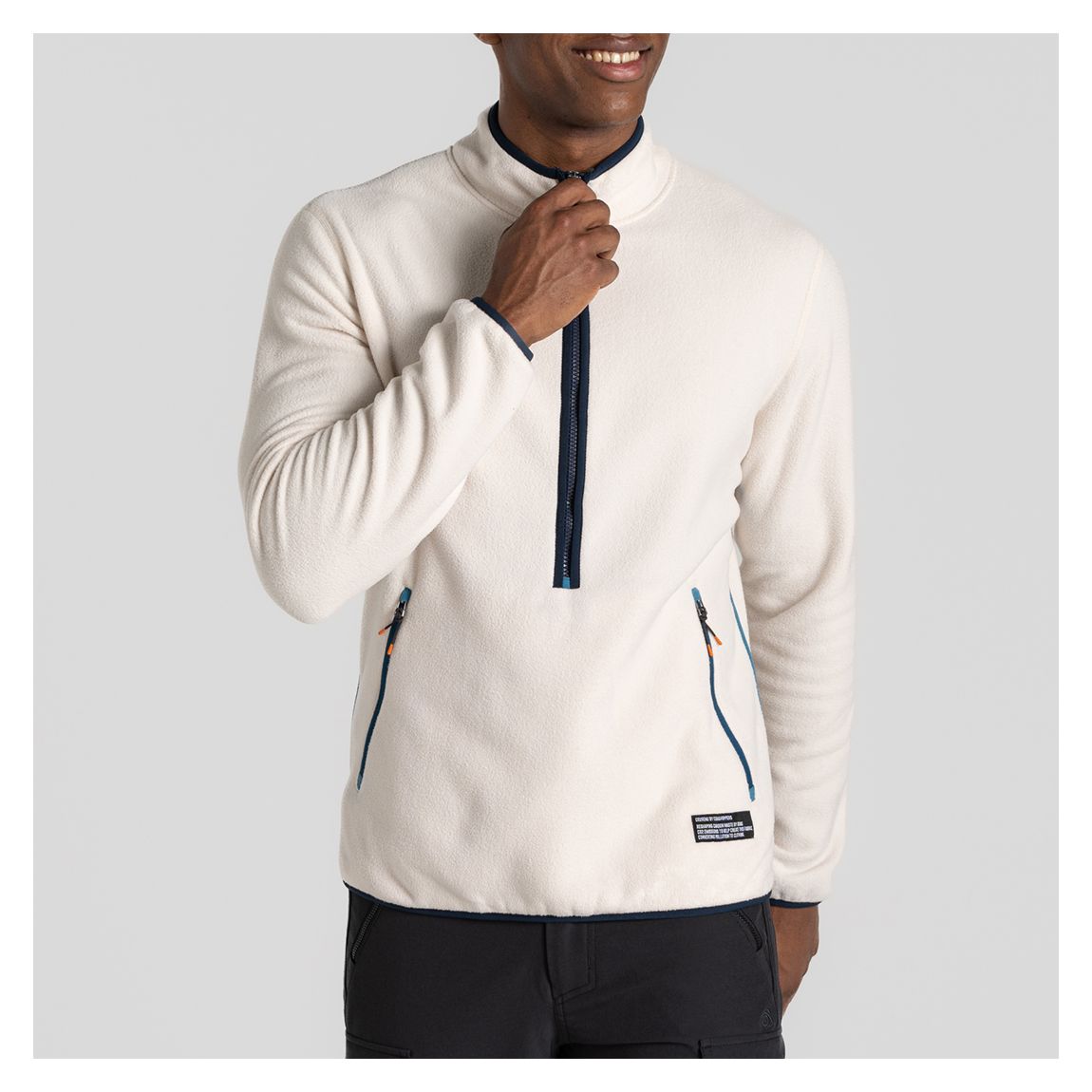 White Half Zip Fleece main product photo