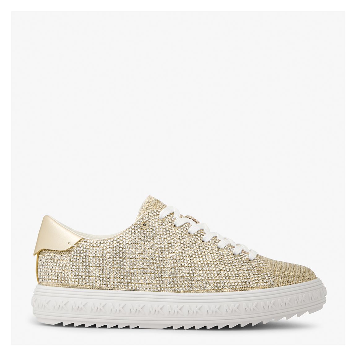 Pale Gold Grove Lace Up Trainers main product photo