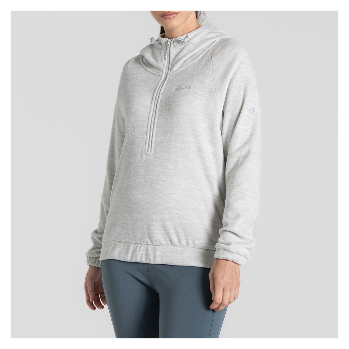 Light Grey Hooded Half Zip main product photo