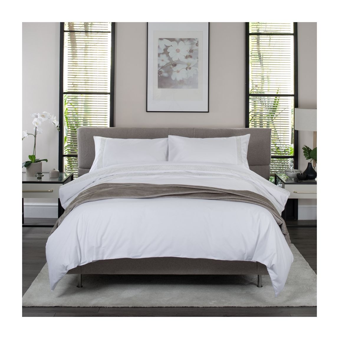 Organdie Swirl 200 Thread Count 100% Cotton Duvet Cover Set SuperKing main product photo