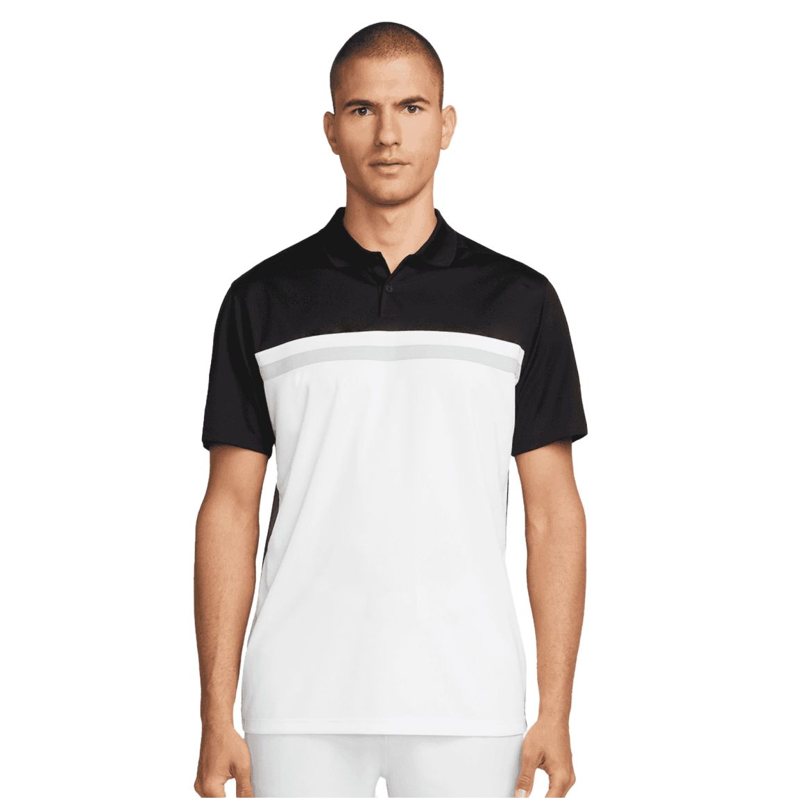 Polo Shirt Victory Recycled Polyester Black/White main product photo