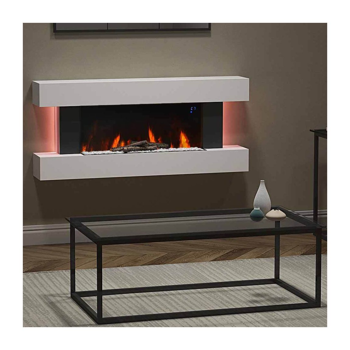 Contemporary Wall Mounted/Freestanding Fireplace Mantel for Living Room main product photo