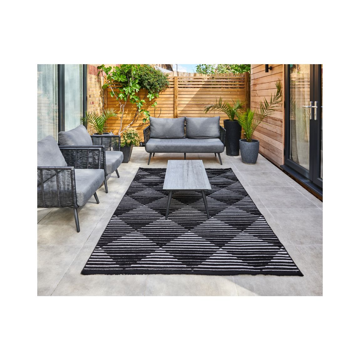 Jazz Indoor Outdoor Rug Grey - 220cm x 160cm main product photo