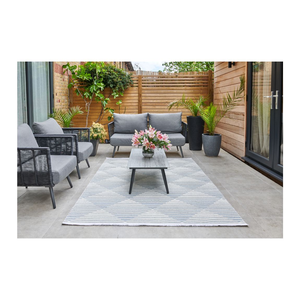 Jazz Indoor Outdoor Rug Blue - 220cm x 160cm main product photo
