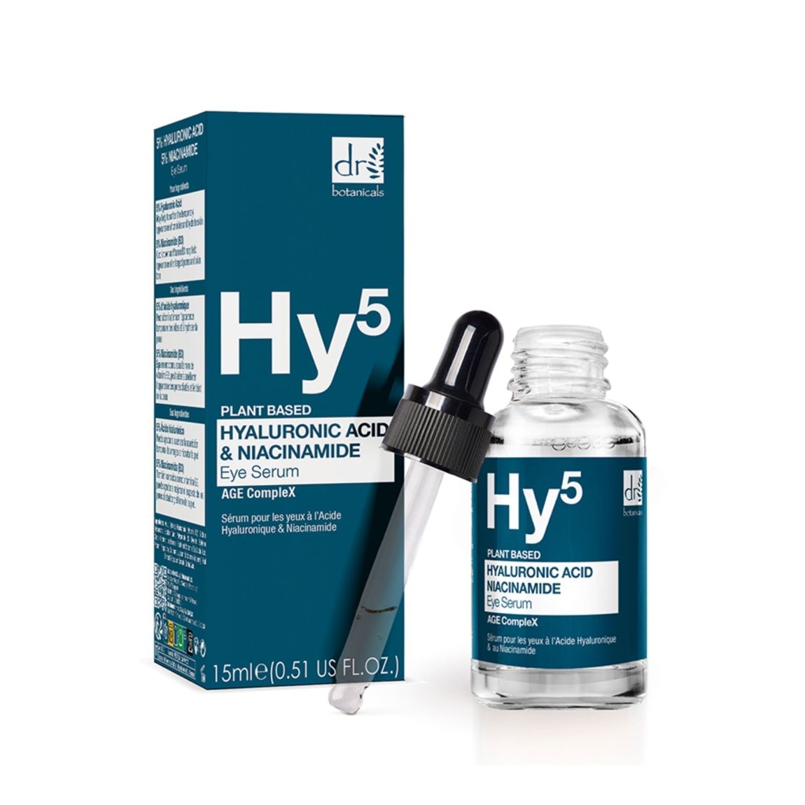 Dr Botanicals Hyaluronic Acid 5% & Niacinamide 5% Eye Serum 15ml main product photo