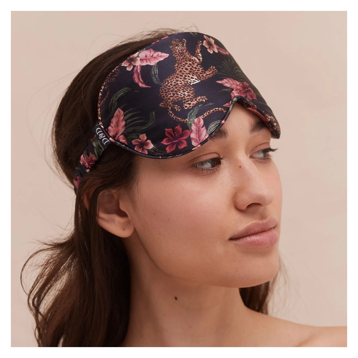Silk Eye Mask Soleila Leopard Print Multi main product photo