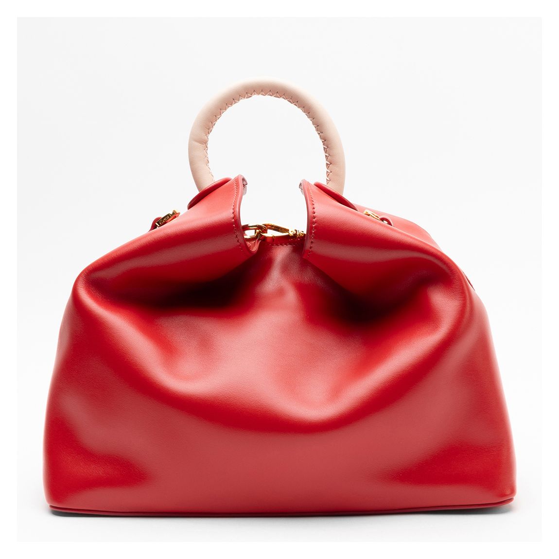 Red/Light Pink Raisin Leather Handbag main product photo