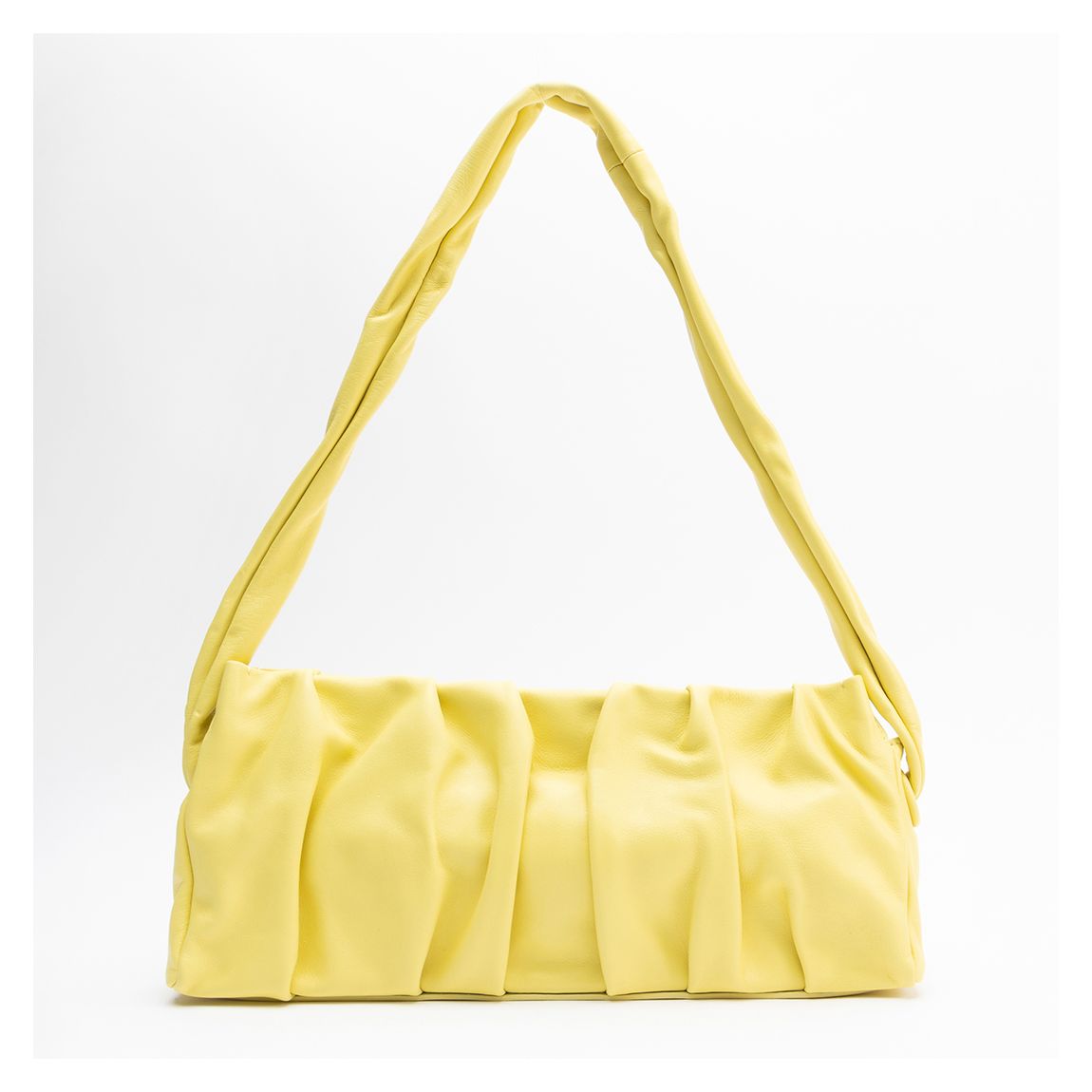 Yellow Long Vague Leather Handbag main product photo