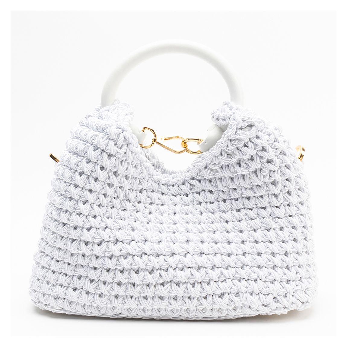 Pearl Baozi Knot Polyester/Leather Handbag main product photo