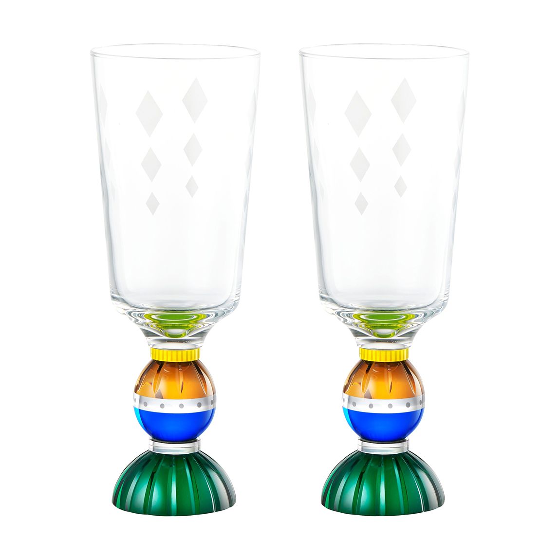 Multi Ascot Tall Crystal Glass - Set of 2 main product photo