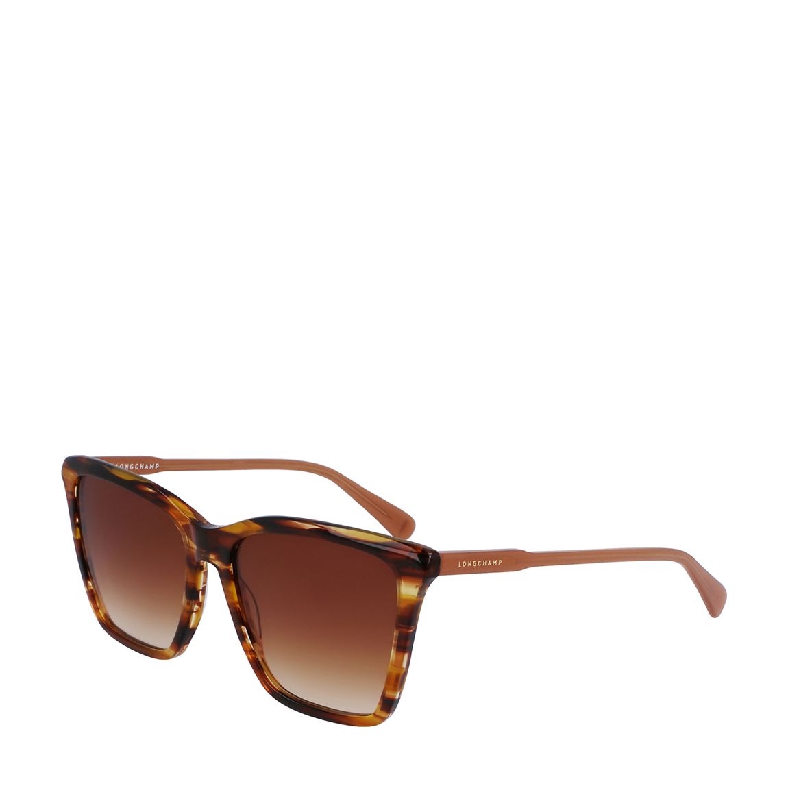 Brown Horn Modified Rectangle Sunglasses 56mm main product photo