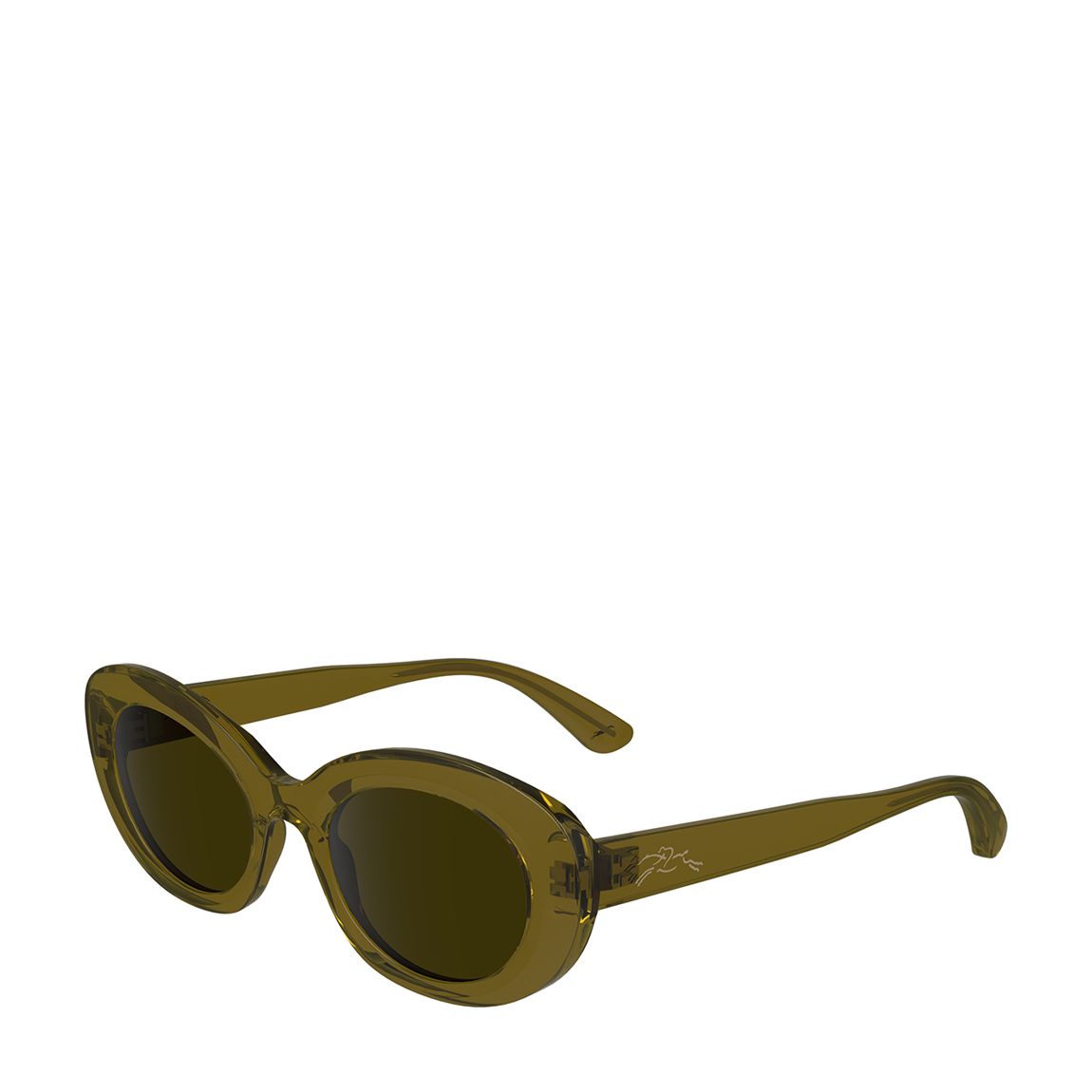 Brown Transparent Oval Sunglasses 50mm main product photo