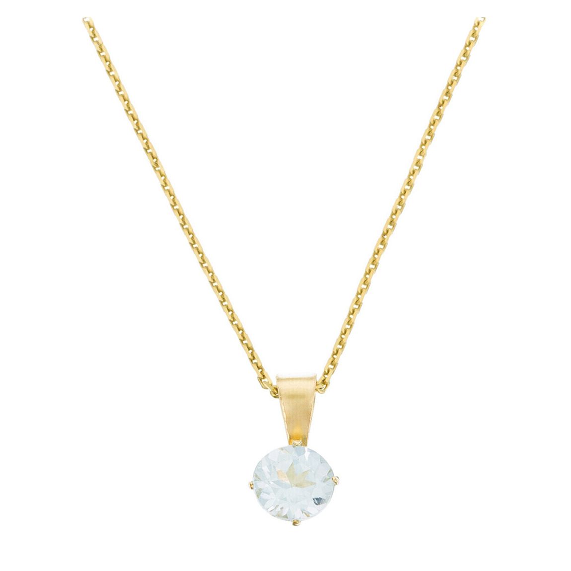 Yellow Gold/Blue Stone Pendant Necklace main product photo