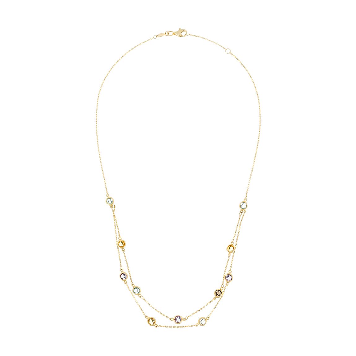 Gold Multi-Strand Circle Necklace main product photo