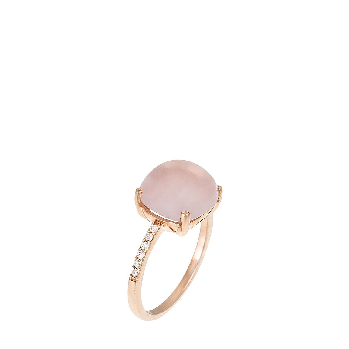 Pink Gold Quartz Stone Ring main product photo