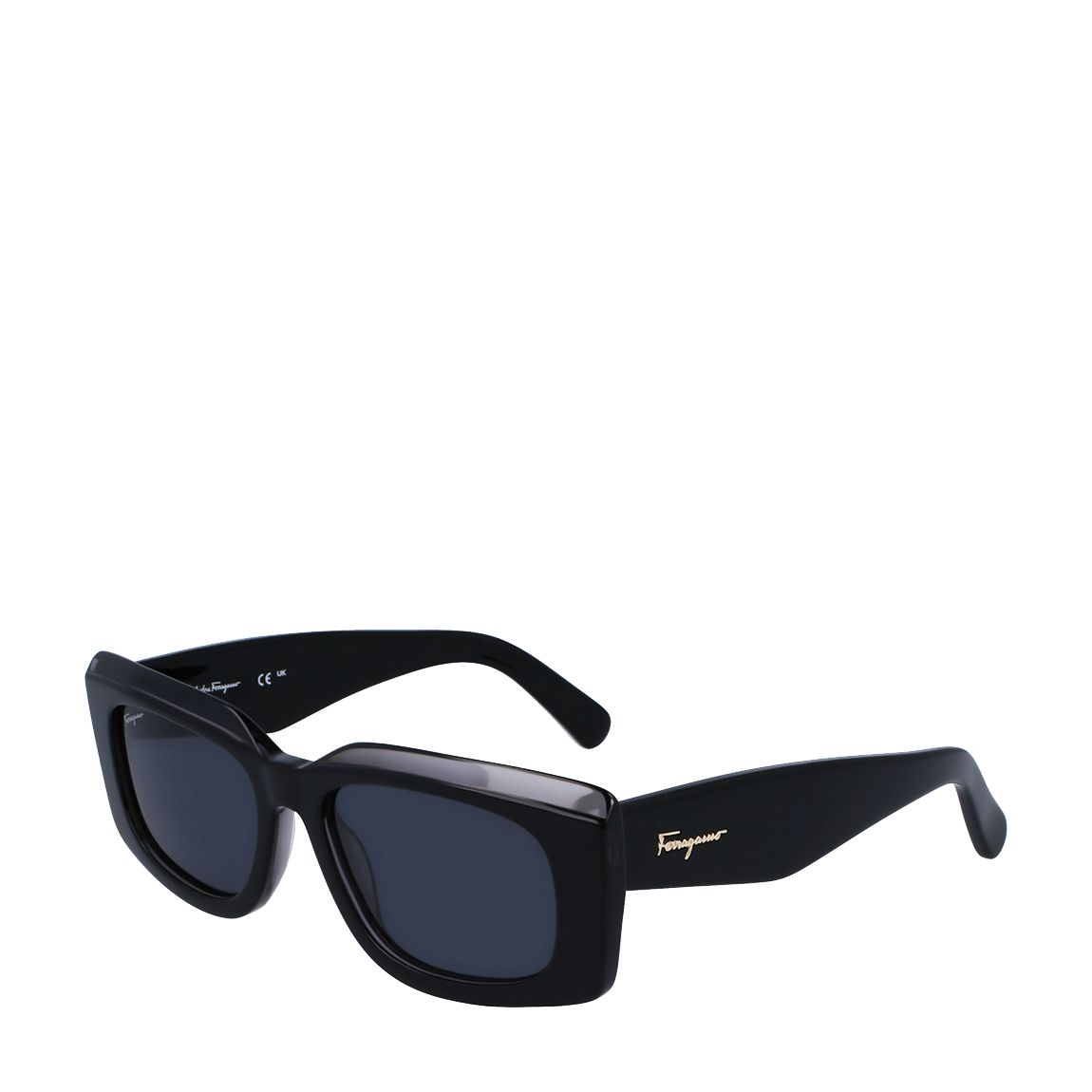 Black Rectangular Salvatore Ferragamo Sunglasses 54mm main product photo