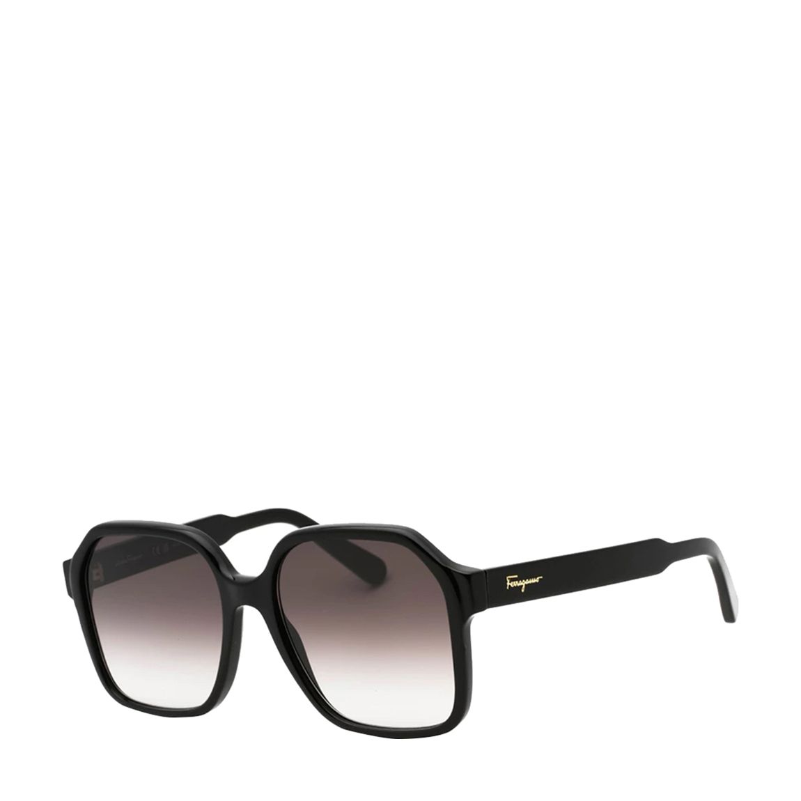 Black, Grey Square Salvatore Ferragamo Sunglasses 55mm main product photo