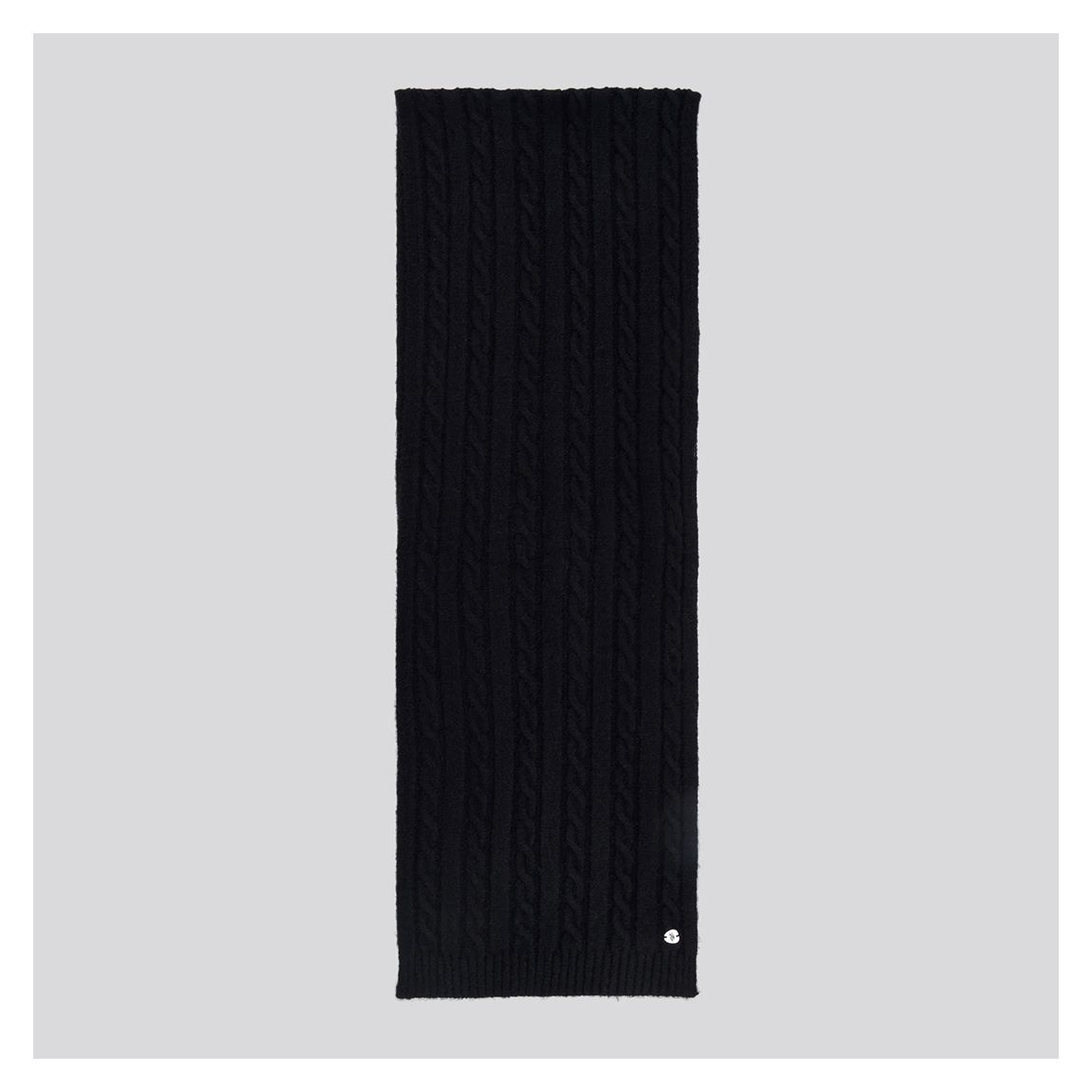 Black Signature Cable Knit Scarf main product photo