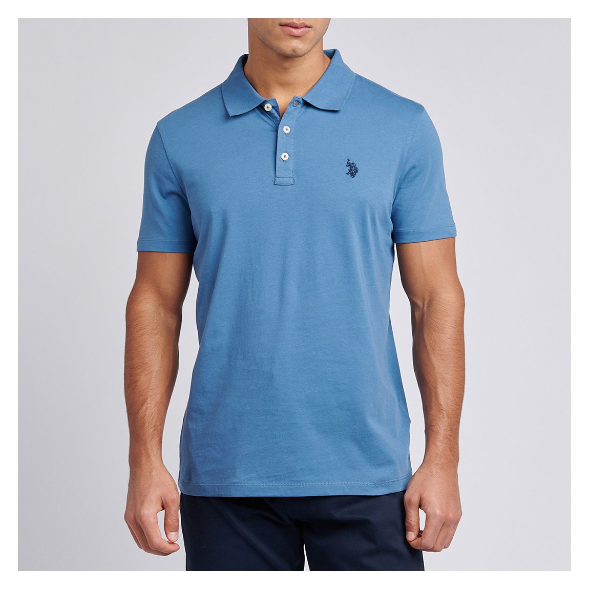 Blue Classic Jersey Cotton Polo Shirt main product photo