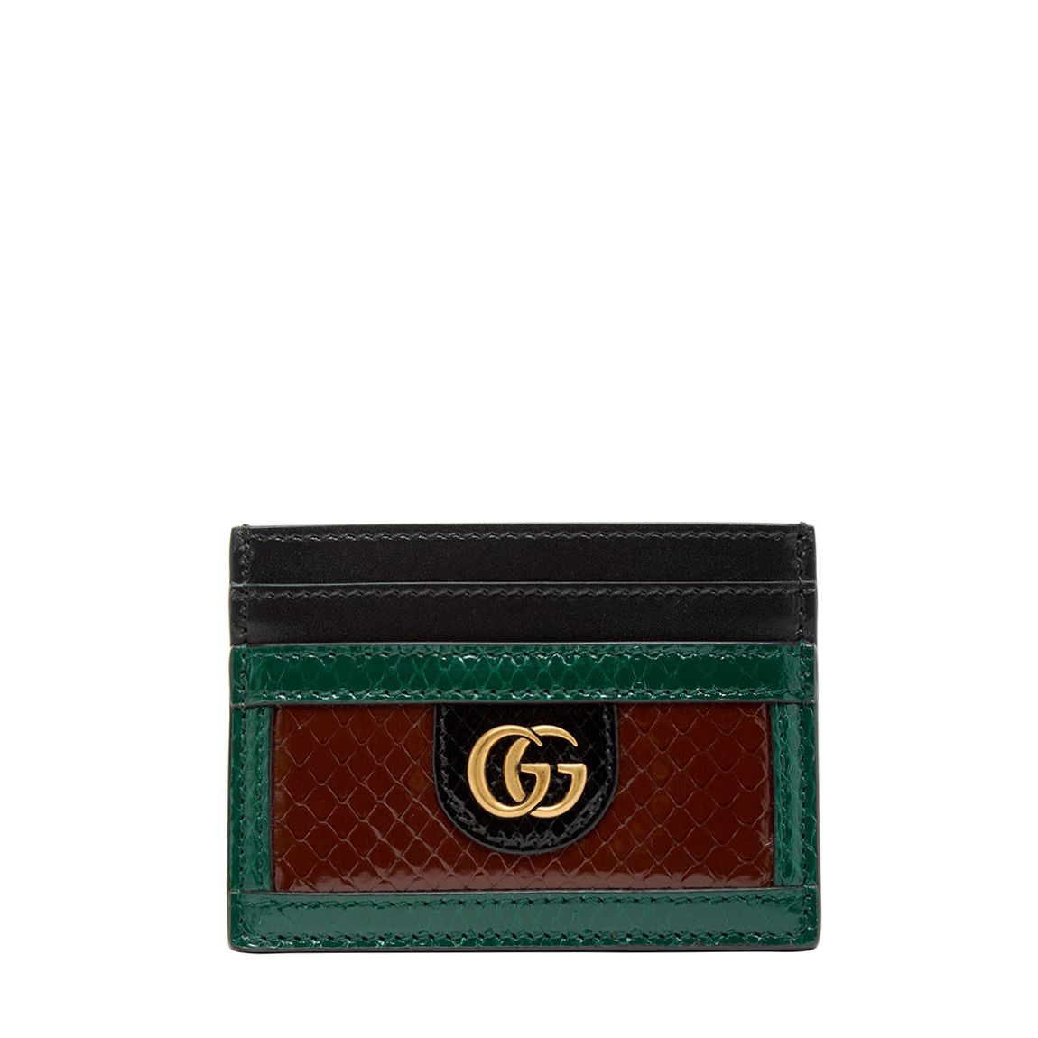 Men's Gucci Nojum Python Leather Credit Card Holder main product photo