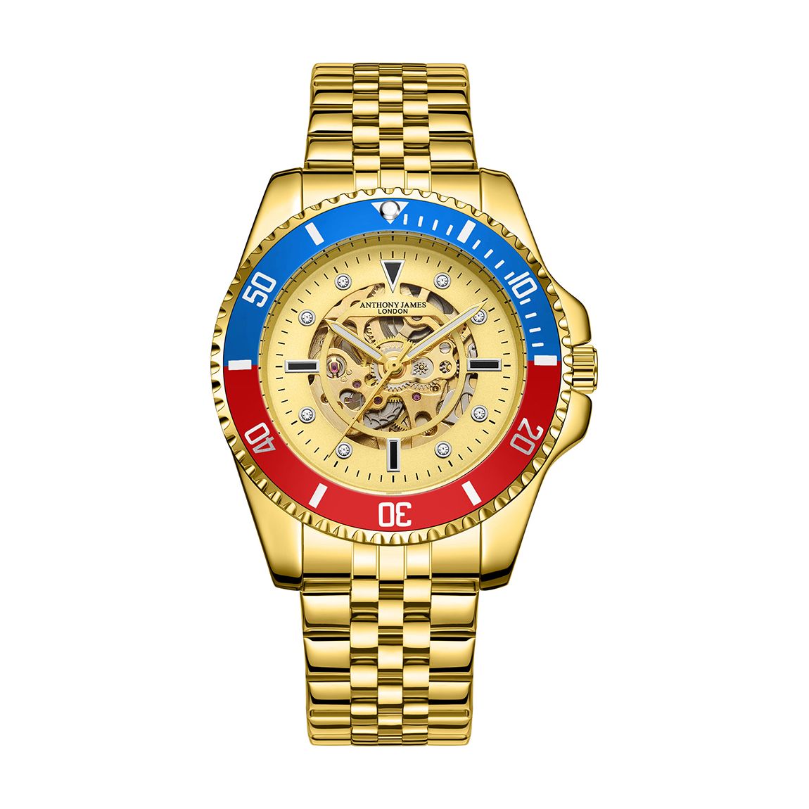 Hand Assembled Anthony James Edition Skeleton Sports Automatic Gold main product photo