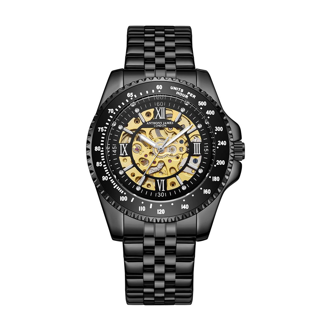 Black Hand Assembled Anthony James Tachymeter Sports Automatic Watch main product photo