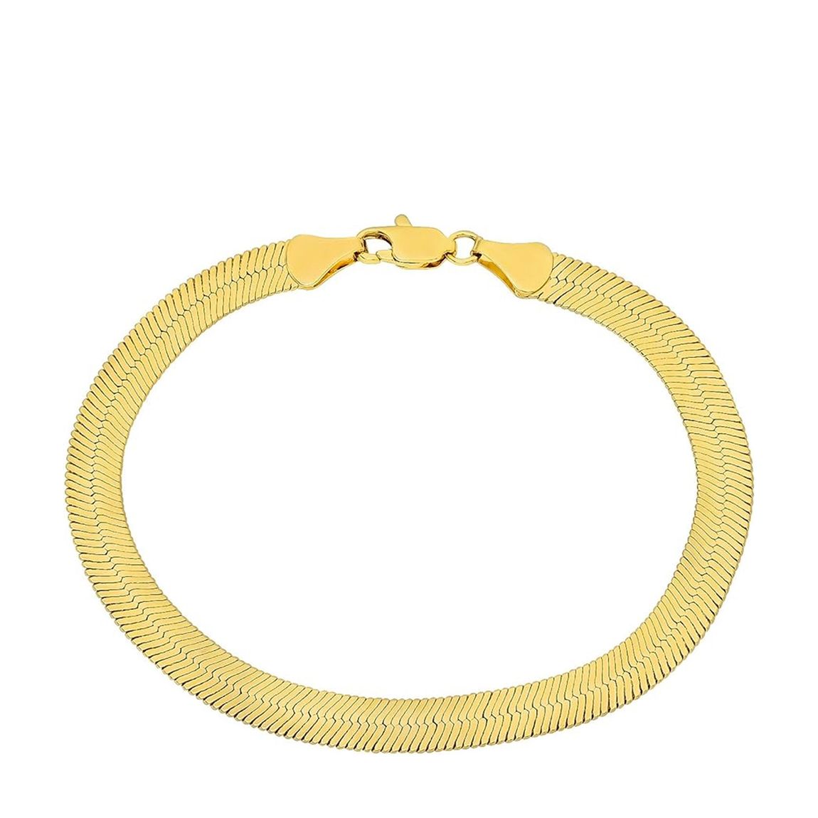 18K Gold Flat Link Classic Bracelet main product photo
