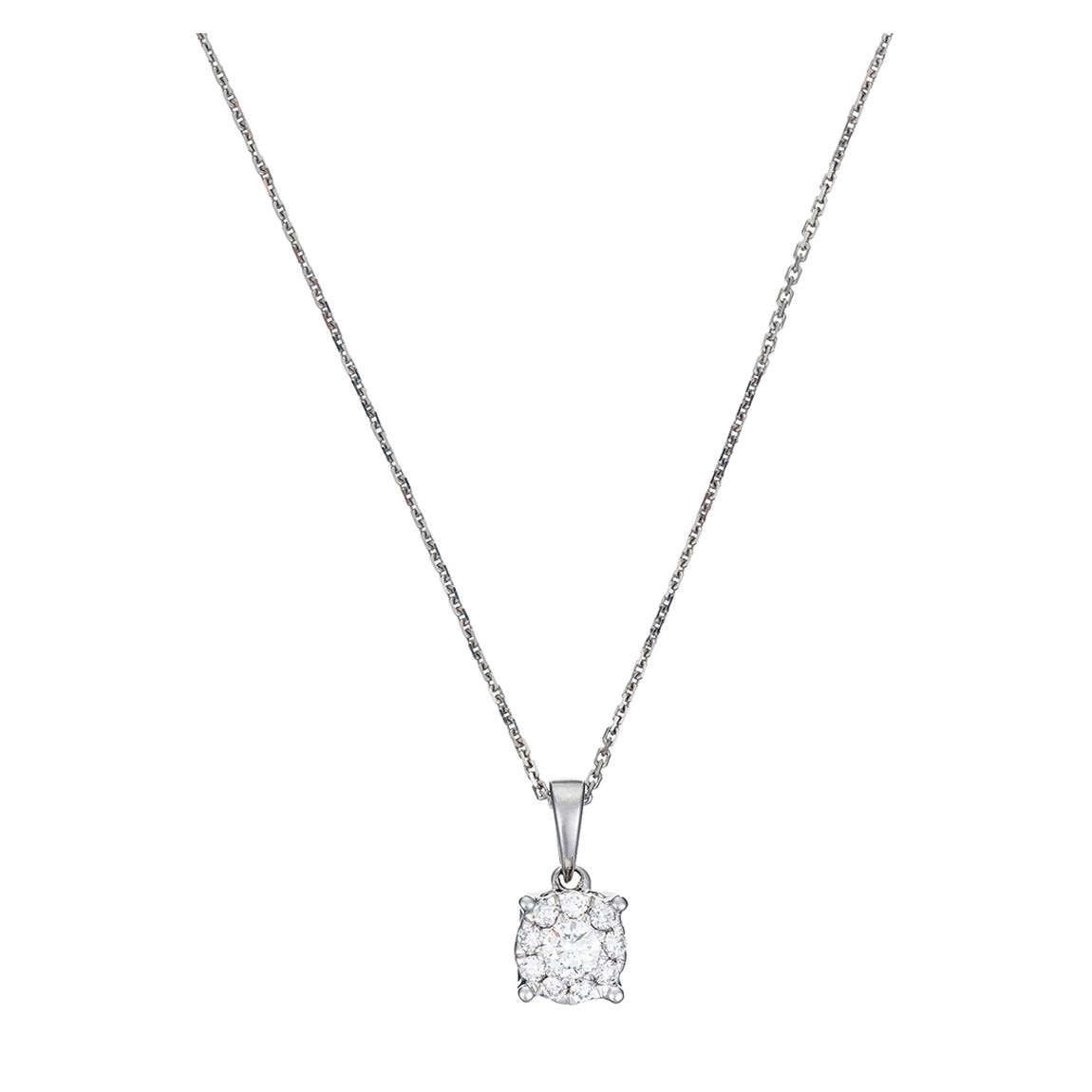 Yellow Gold Diamond Circle Necklace main product photo