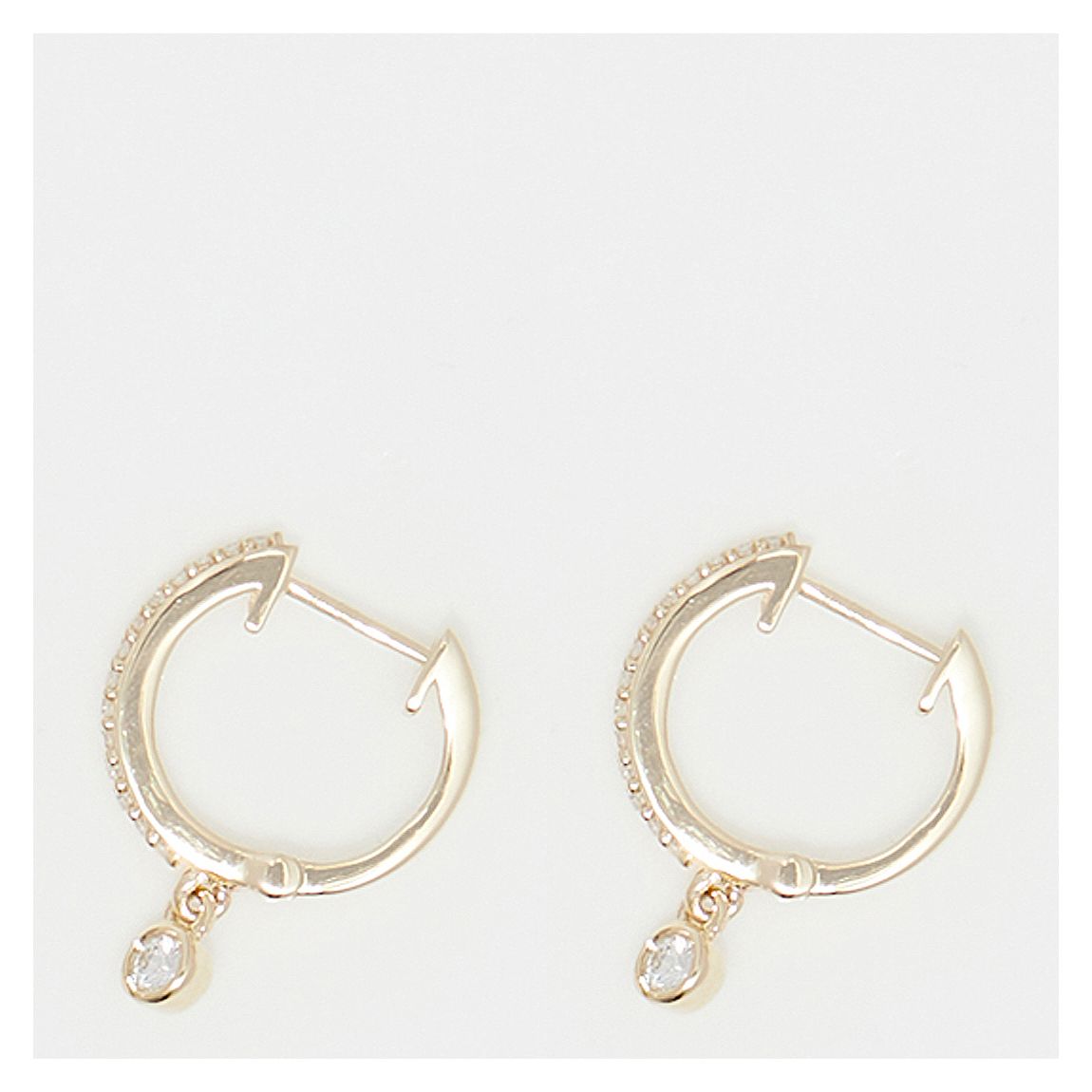 Gold Charm Diamond Earrings main product photo