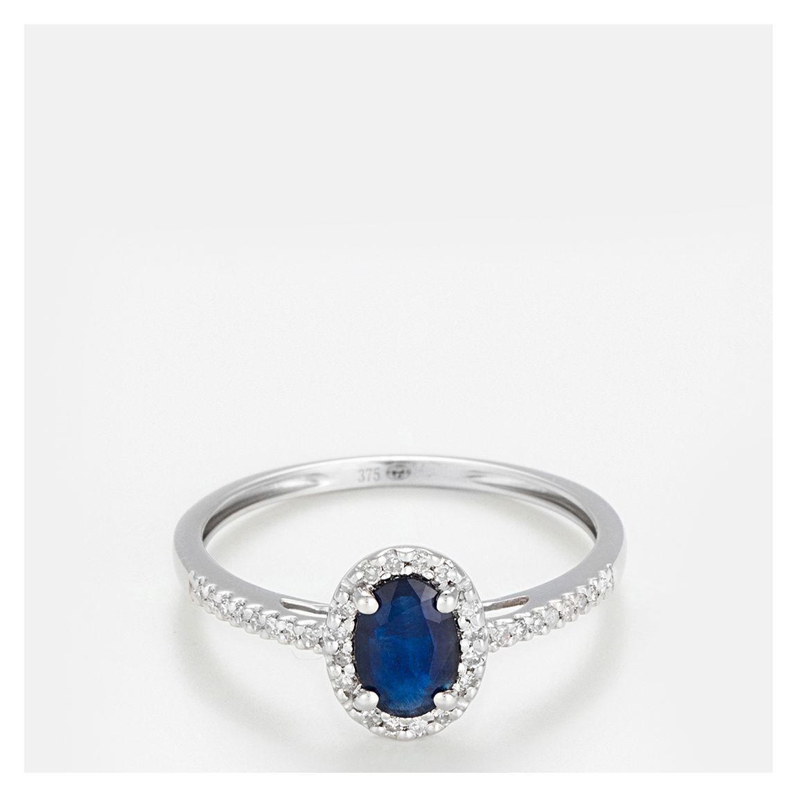 Silver "Royal Blue" Diamond Ring main product photo