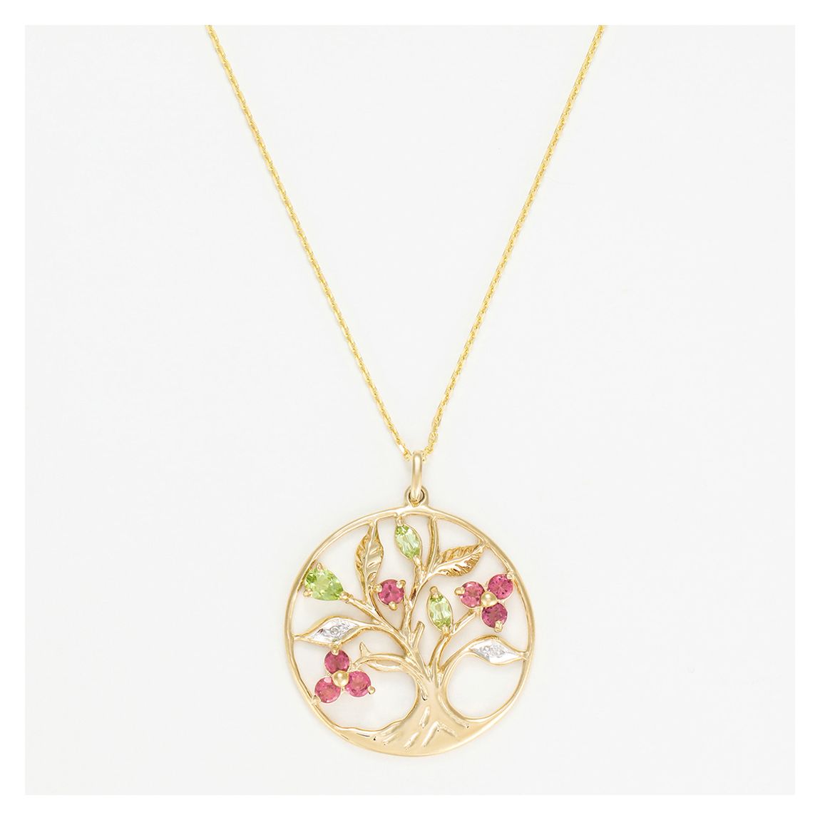 Pink, Green Soledad Pendant Necklace main product photo