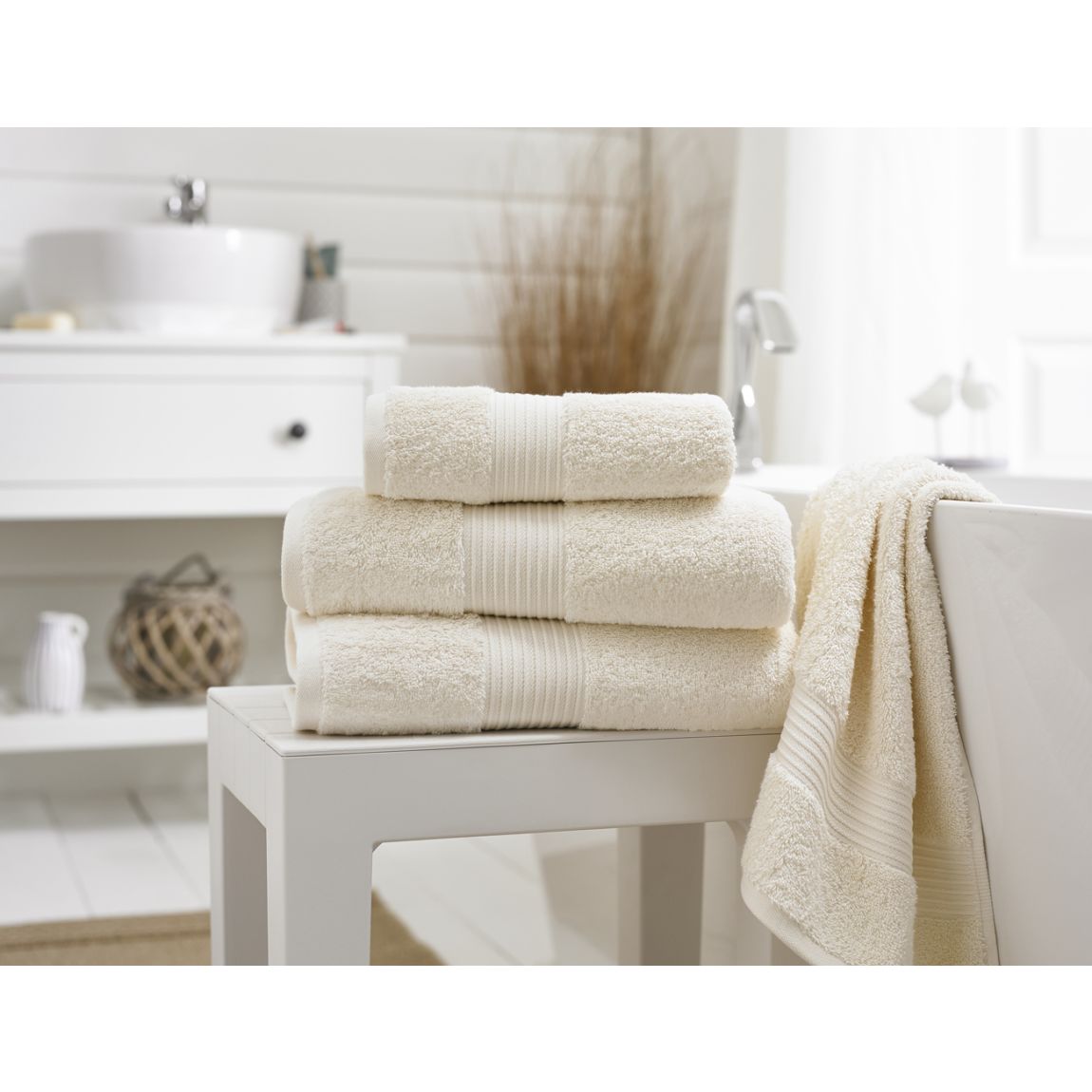 Bliss Pima Cotton Bath Sheet Cream main product photo
