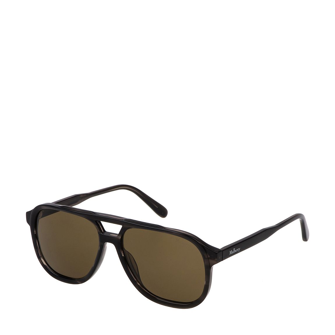 Grey Shiny Striped Square Sunglasses 58mm main product photo