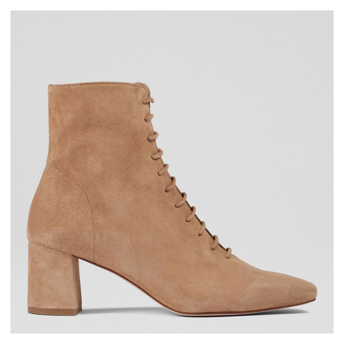 Tan Arabella Suede Lace-Up Ankle Boots main product photo